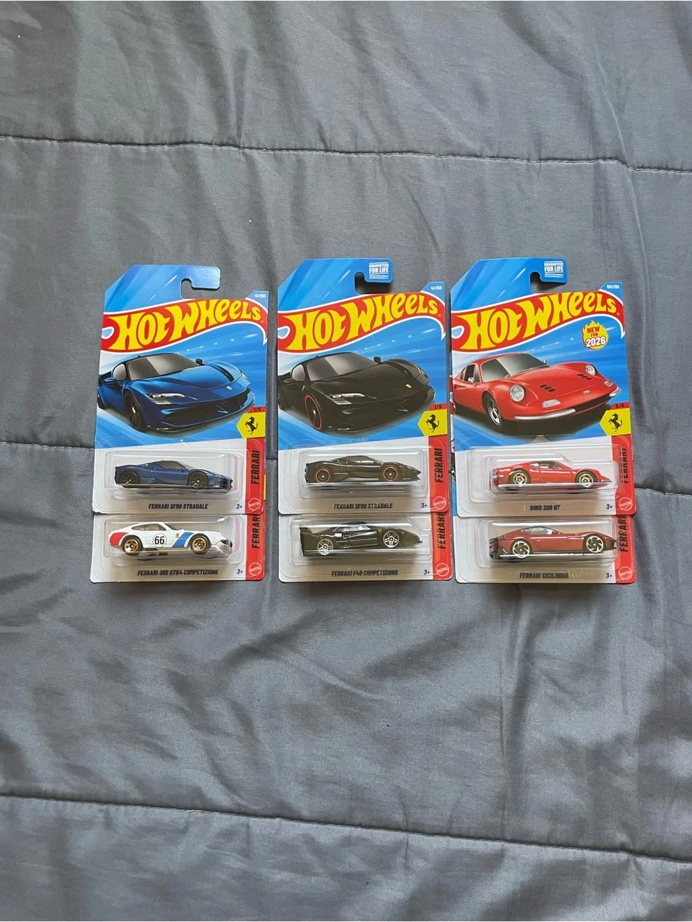 Hot Wheels Ferrari Die-Cast Cars - Assorted Colors (Blue, Red, Black, White)